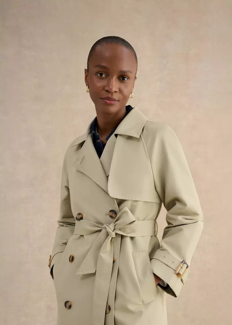 Riley Sage Green Trench Coat , Pale Sage Green, hi-res