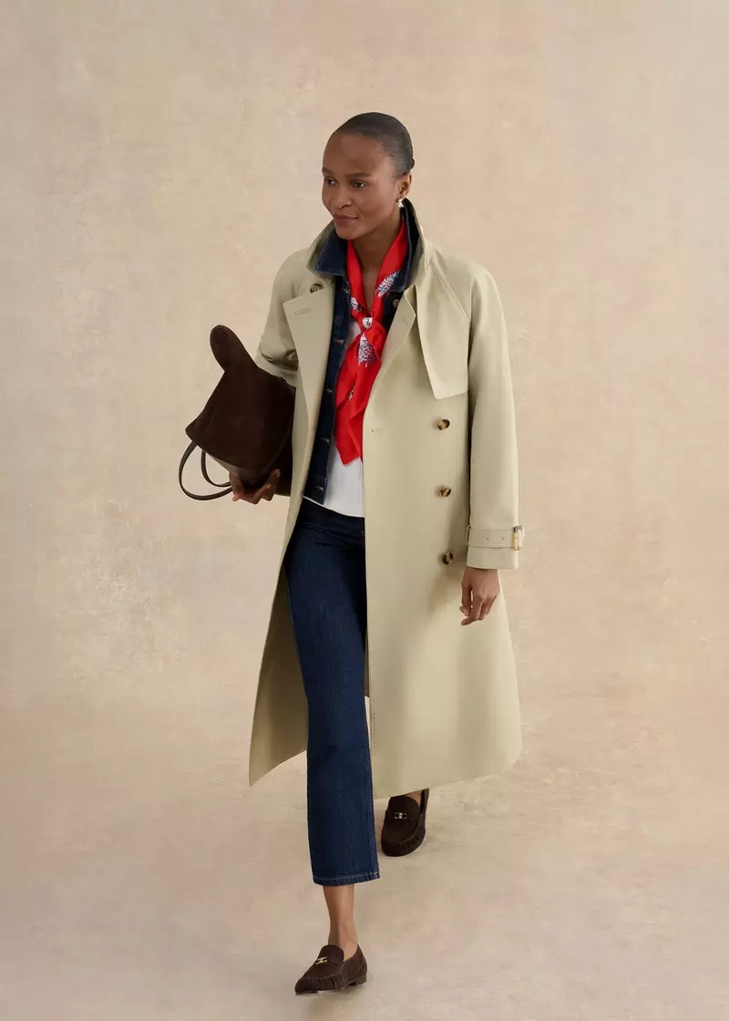 Riley Sage Green Trench Coat , Pale Sage Green, hi-res