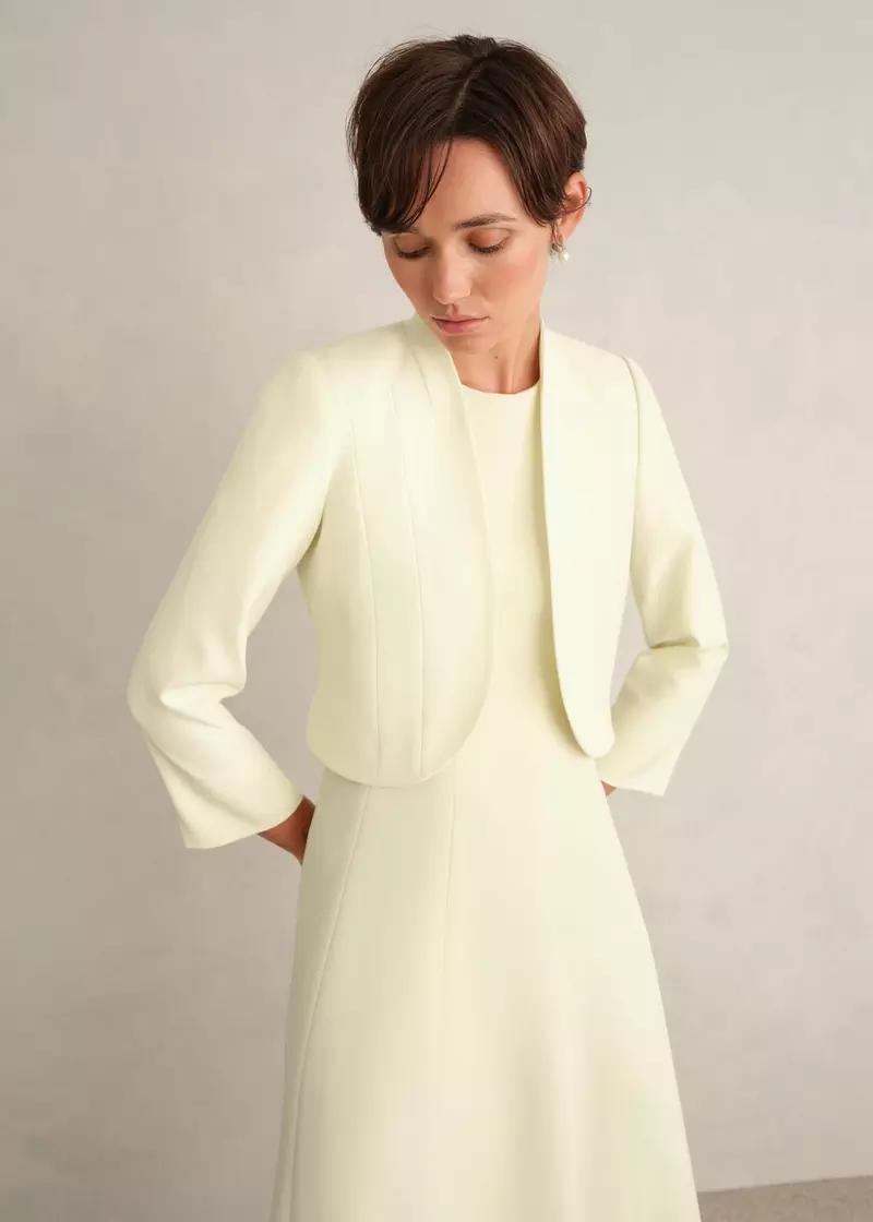 Eliana Seam Detail Jacket, Pale Yellow, hi-res