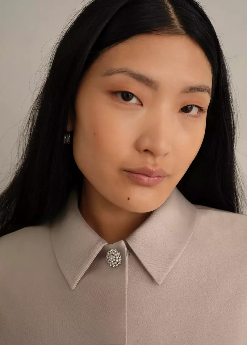 Avery Wool Silk Jacket, Oyster, hi-res