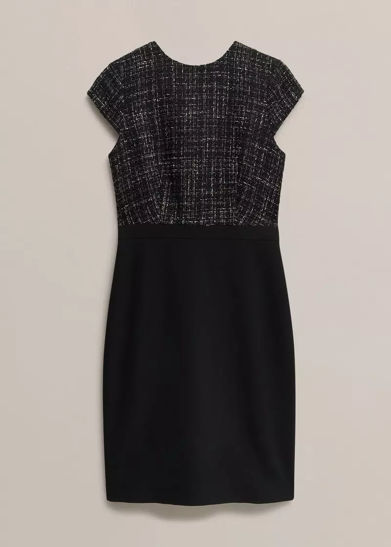 Esme Match Black Dress, Black White, hi-res