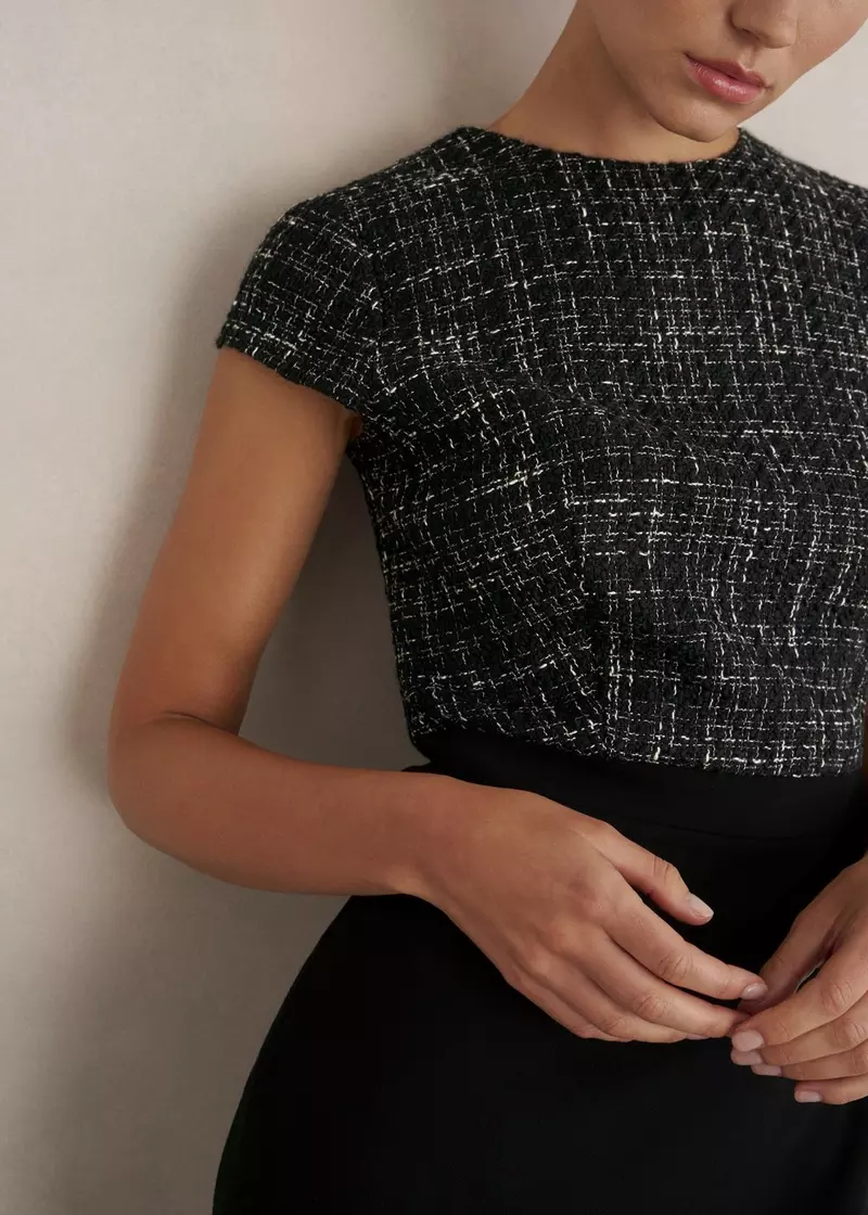 Esme Match Black Dress, Black White, hi-res