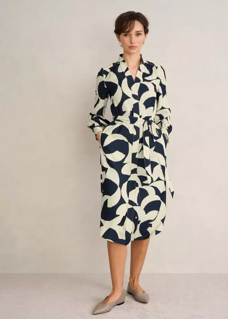 Petite Alisa Dress, Blue Sandstone, hi-res