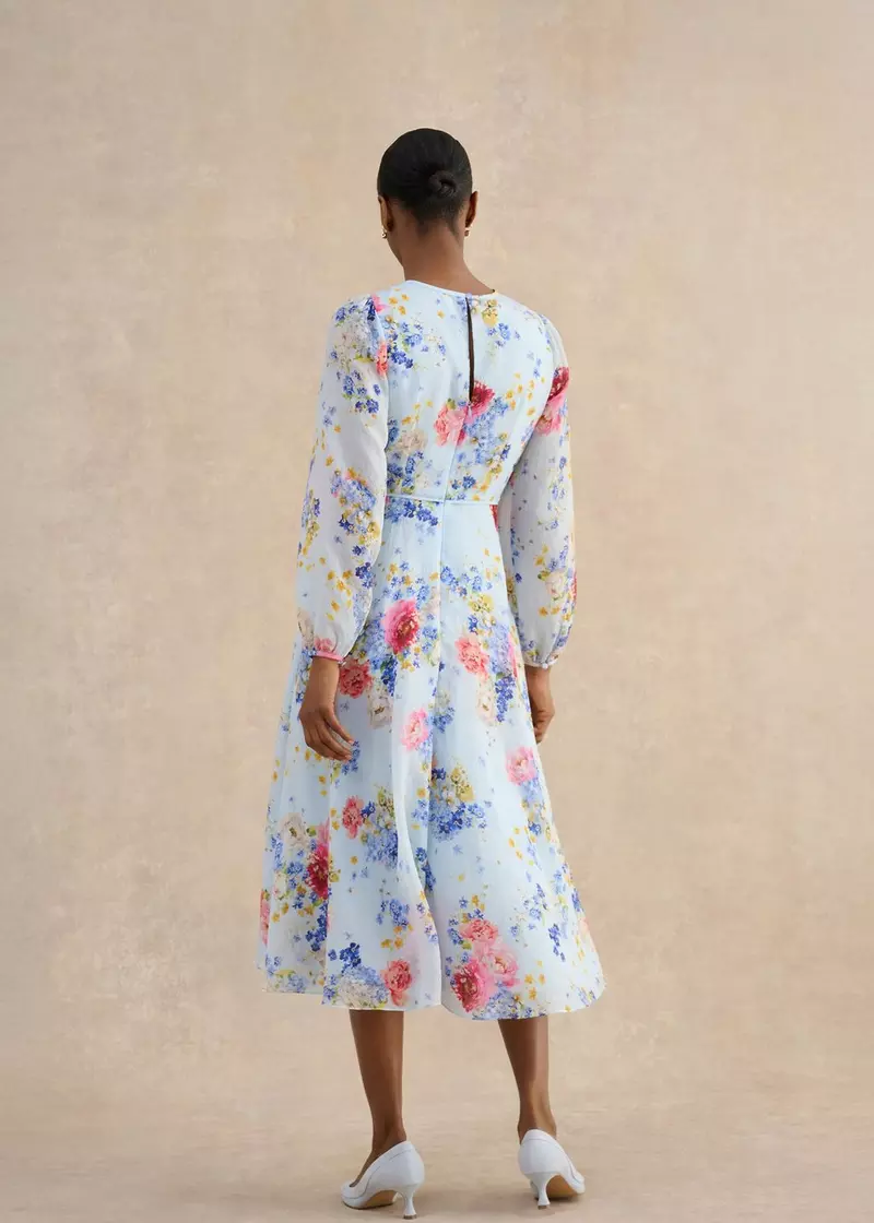 Petite Constance Dress, Pale Blue Multi, hi-res