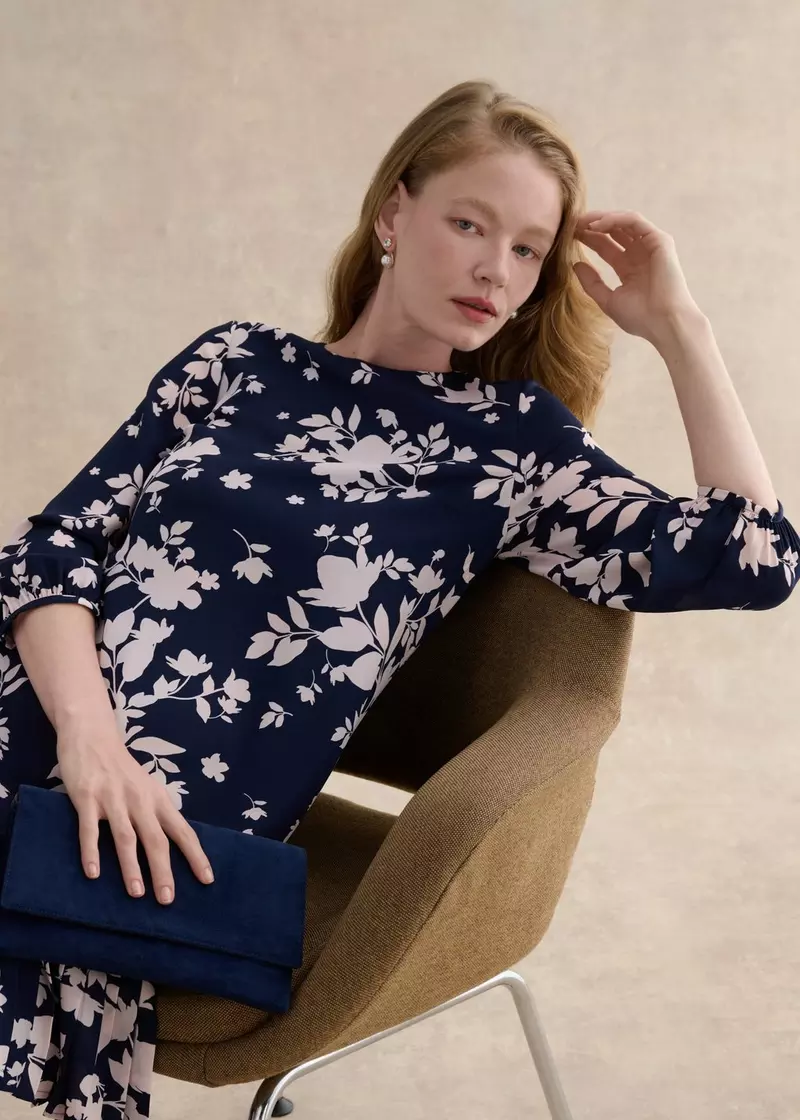 Liana Floral Mini Dress, Midnight Pink, hi-res