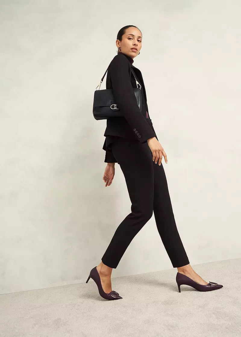 Petite Mia Slim Trousers, Black, hi-res