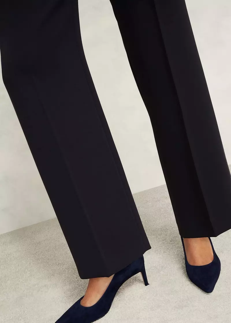 Mel Wide Trousers, Navy, hi-res