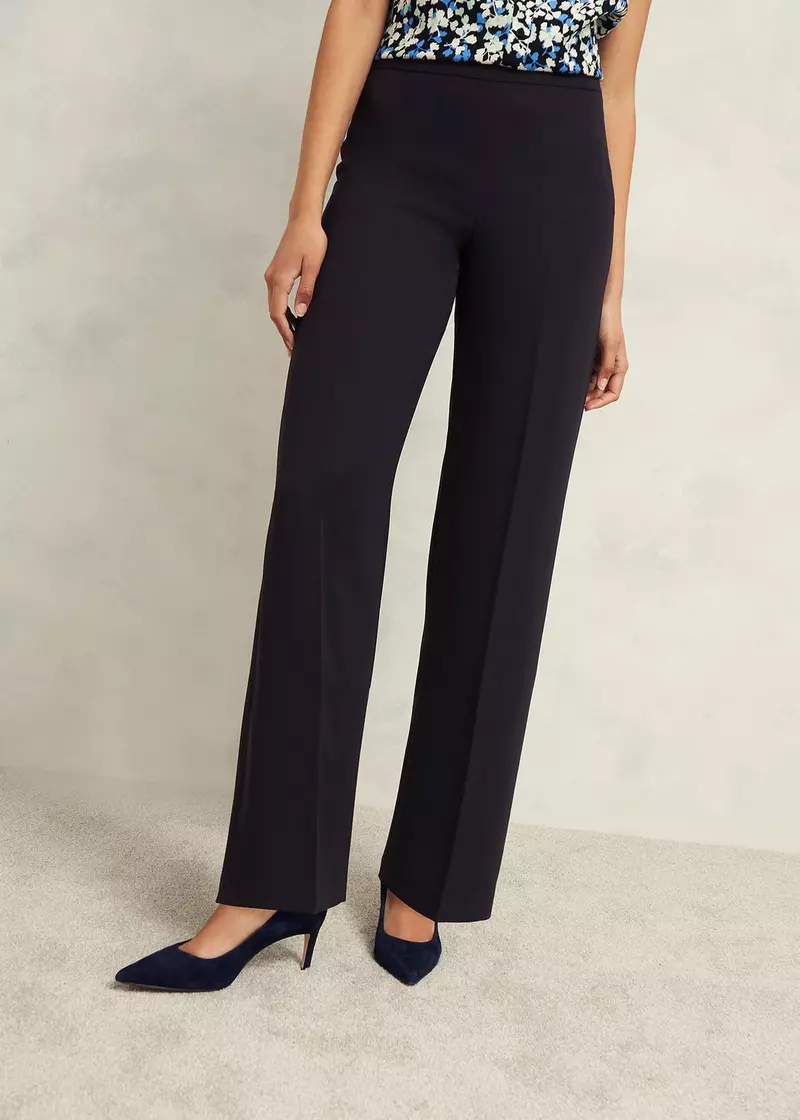 Mel Wide Trousers, Navy, hi-res