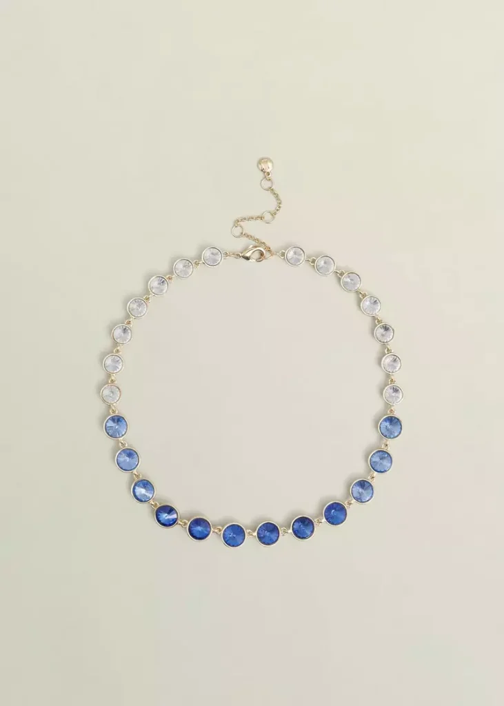 Emi Necklace, Gold Blue, hi-res