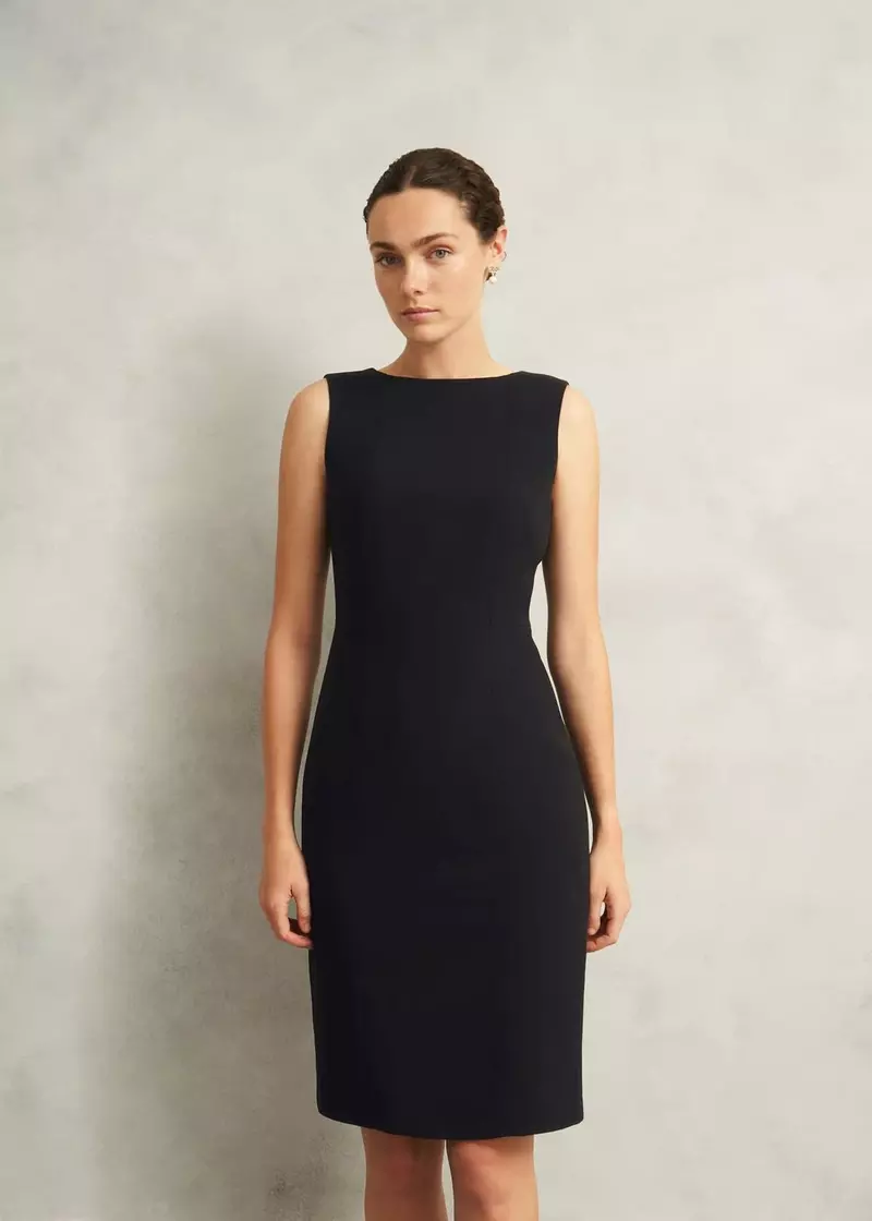 Petite Rae Sleeveless Dress, Black, hi-res