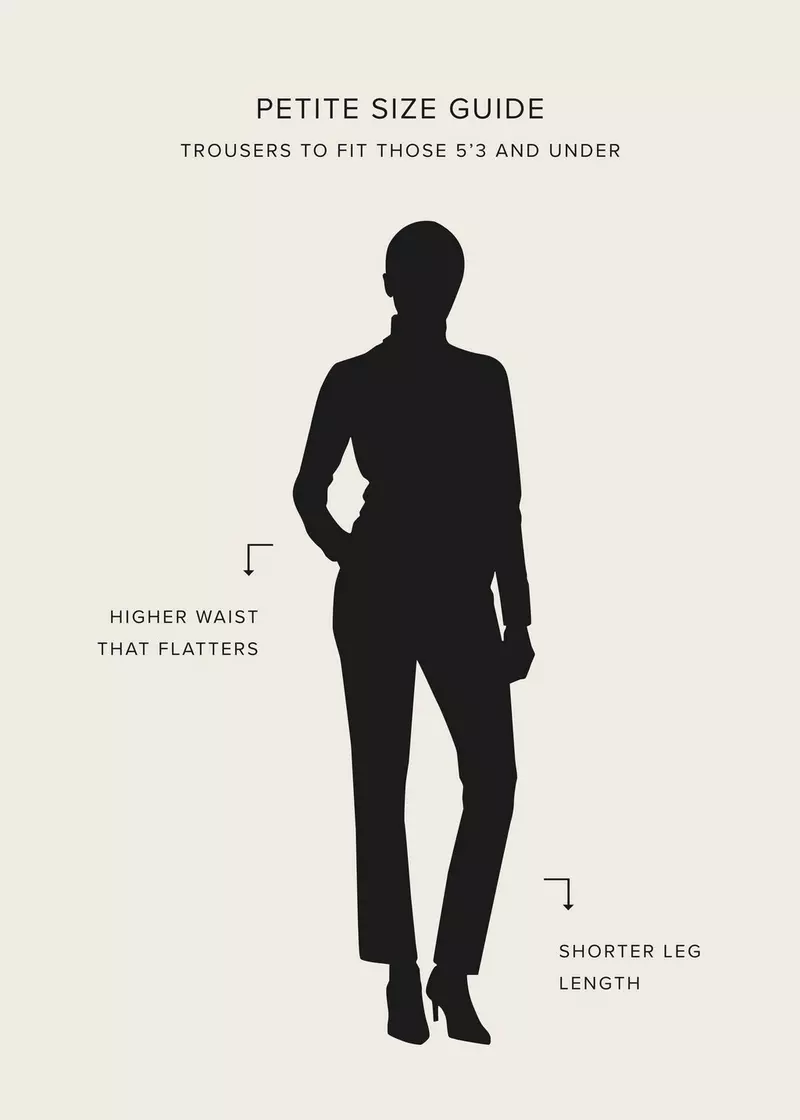 Petite Rae Straight Trousers, Black, hi-res