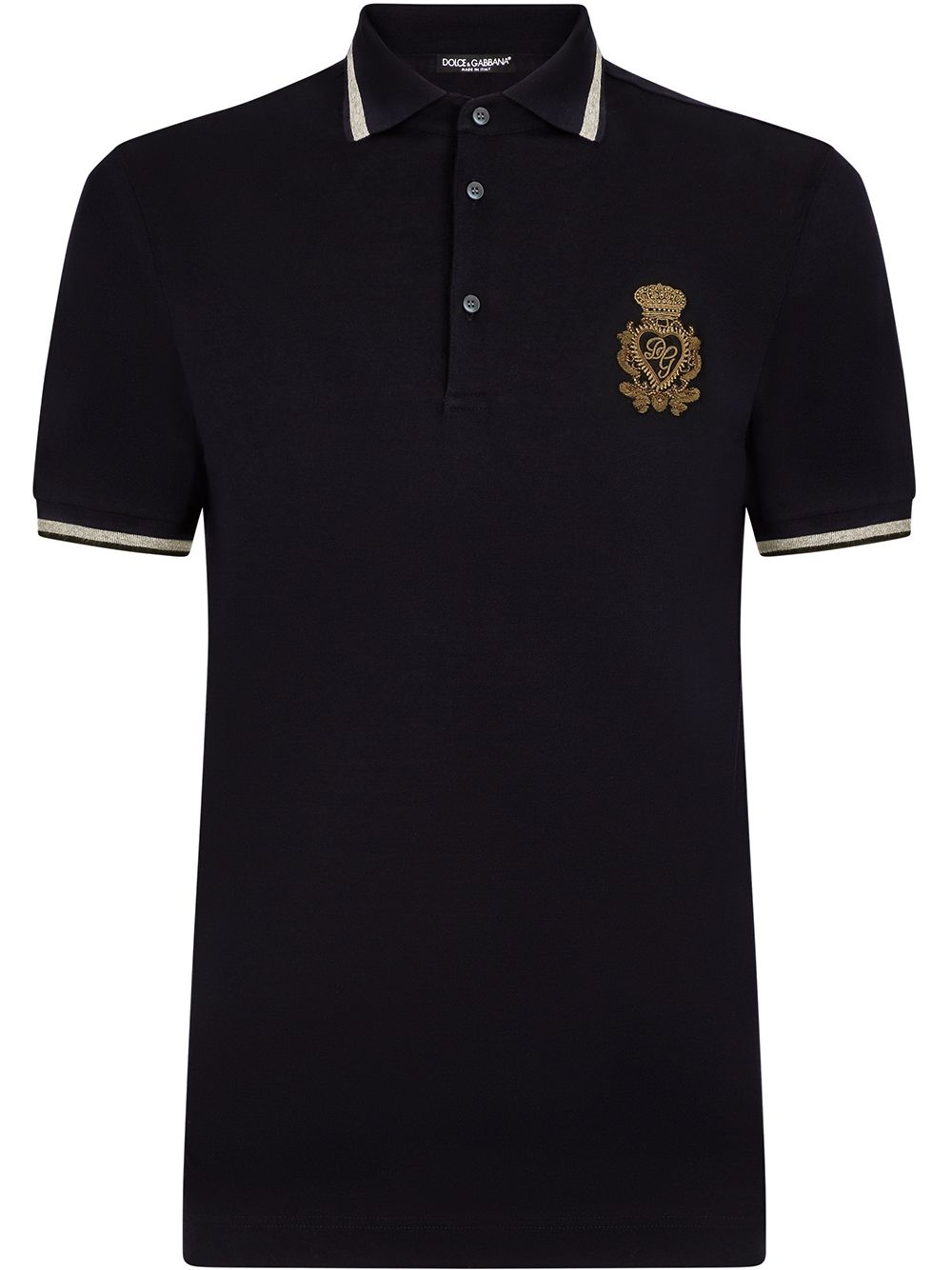 Dolce & Gabbana DG logo-patch polo shirt