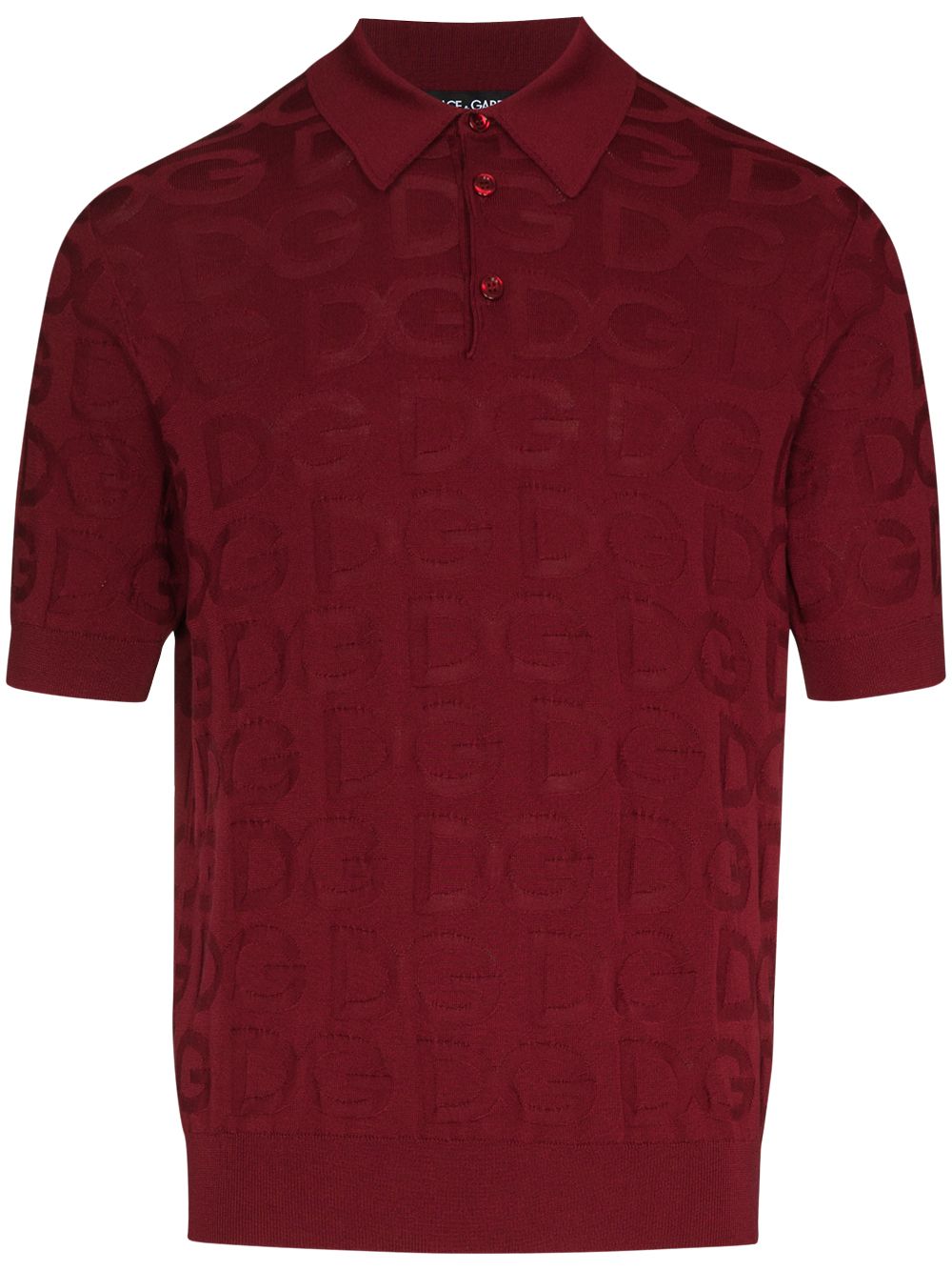 Dolce & Gabbana logo-jacquard polo shirt