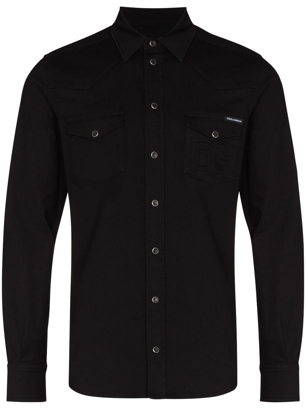 Dolce & Gabbana embossed-logo long-sleeve shirt