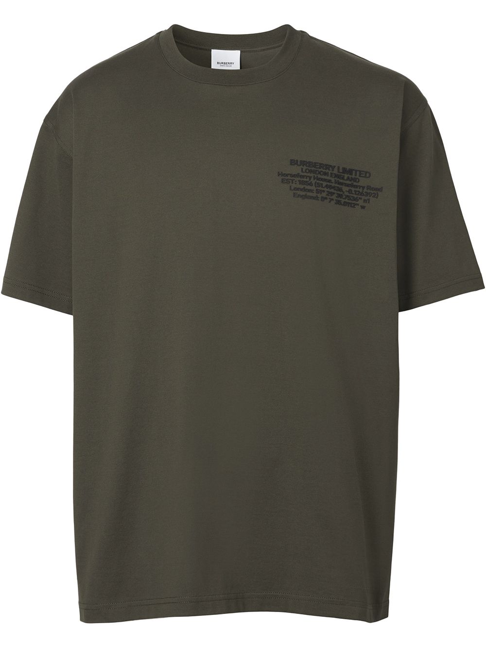 Burberry location-print cotton T-shirt