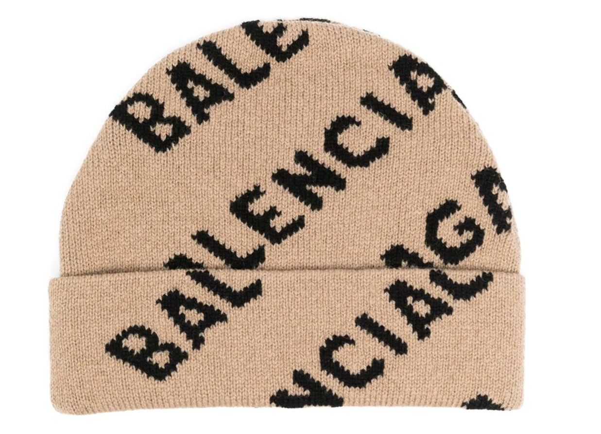 Balenciaga logo intarsia beanie